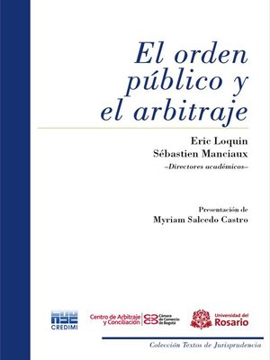 cover image of El orden público y el arbitraje